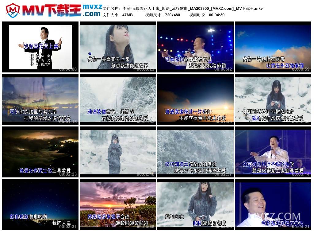 李潮-我像雪花天上来_国语_流行歌曲_MA203300